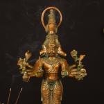 Bronze Finish Brass Lord Panchmukhi Hanuman Statue 22" | 10.2 kg Timeless Charm | Spiritual Significance & Artistic Mastery | 10" Width, 7" Depth